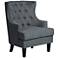 Reese Studio Charcoal High-Back Accent Chair