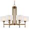 Beauchamp 32" Wide Gold Finish Double Shade 6-Light Chandelier