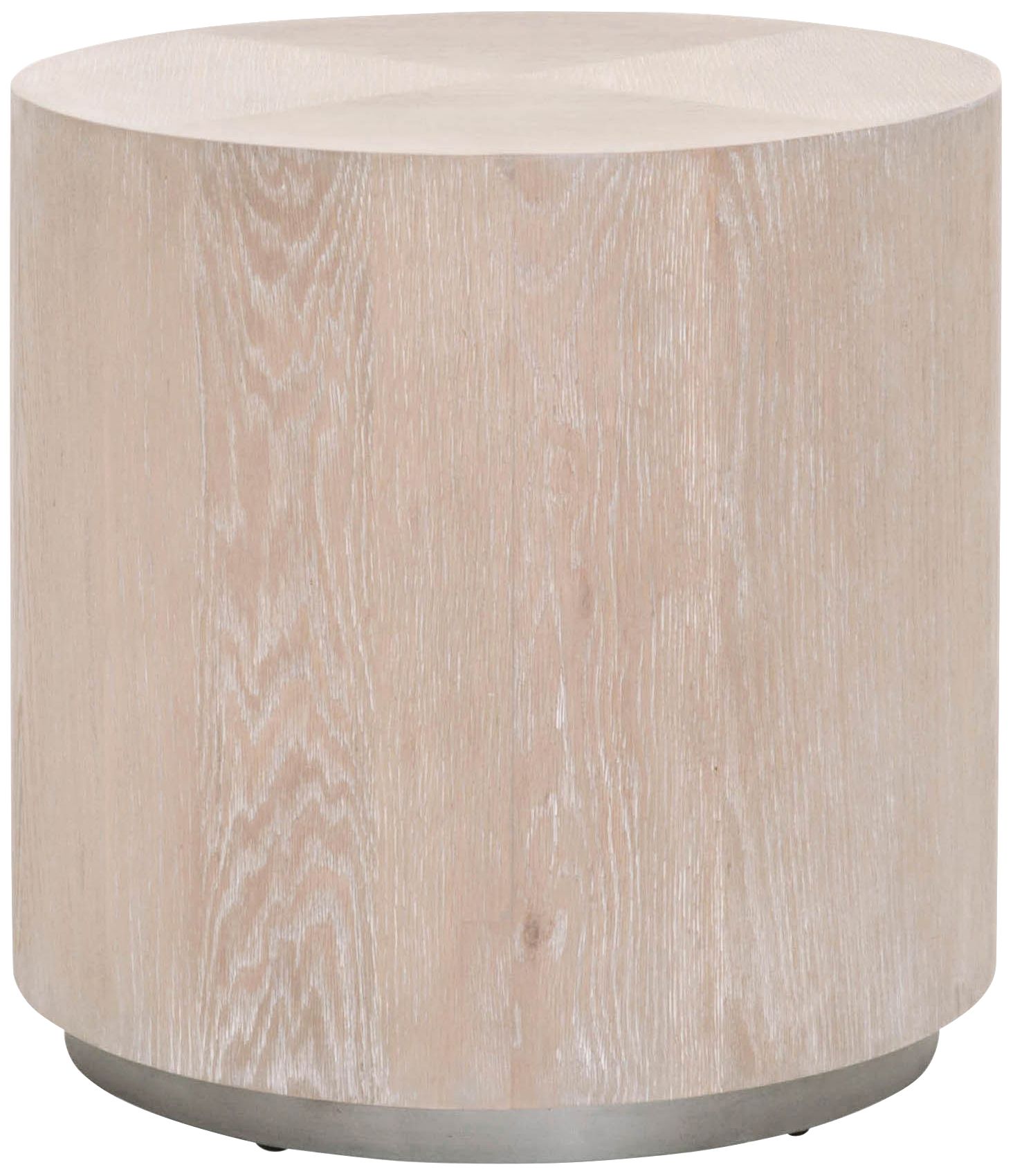 Roto 22" Wide Natural Gray Oak Wood Round End Table