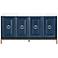 Azure 71" Wide Navy Blue Wood 4-Door Media Sideboard