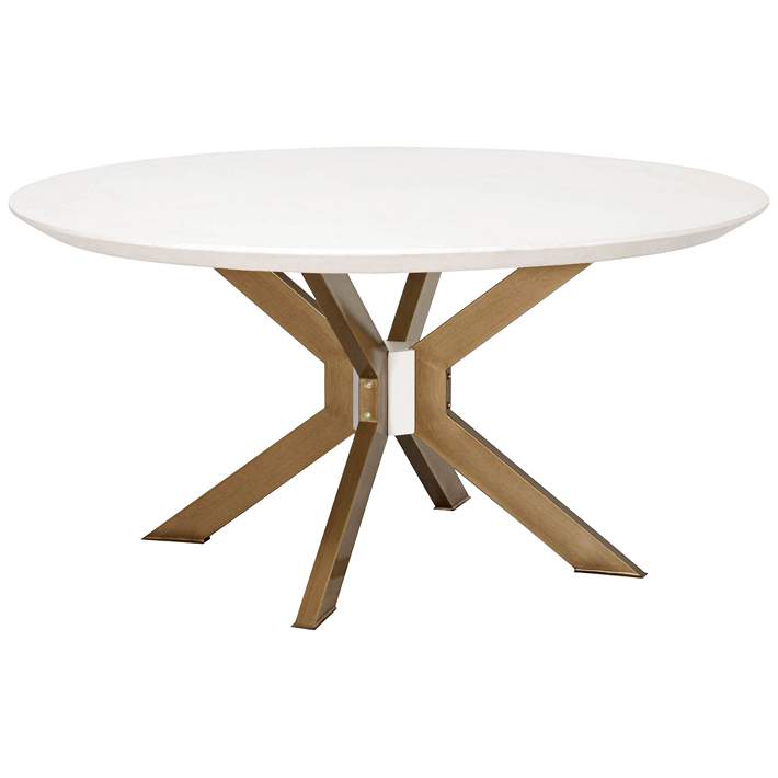 Brass Round Dining Table, Round Dining Room Table 60