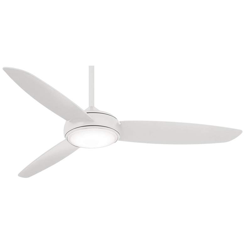 54&quot; Minka Aire Concept IV White Smart Fan LED Wet Ceiling Fan