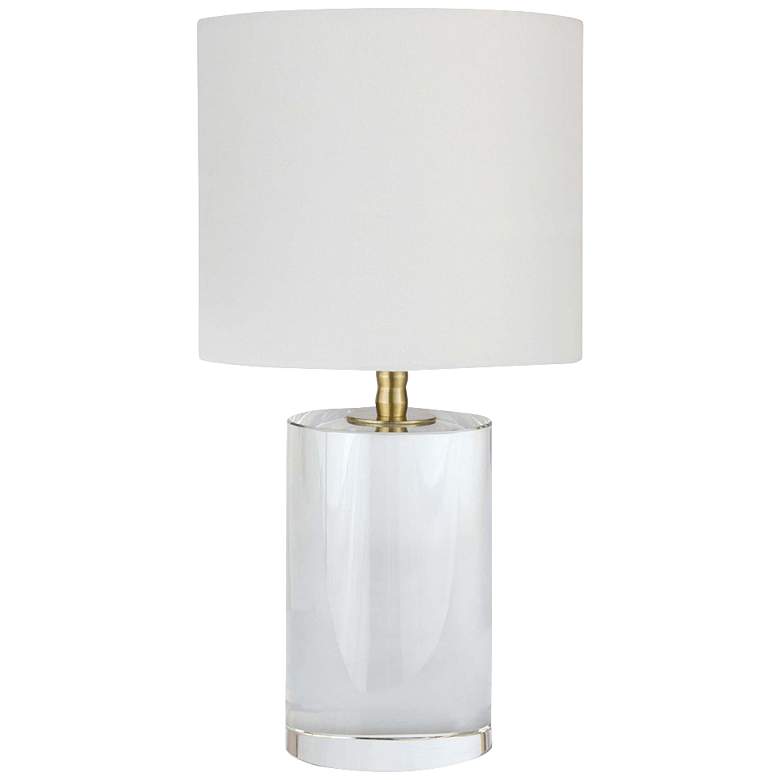 Juliet 15 1/4&quot; High Modern Crystal Column Accent Table Lamp