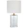 Juliet 15 1/4" High Modern Crystal Column Accent Table Lamp