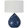 Regina Andrew Design Sirene Deep Indigo Bone Table Lamp