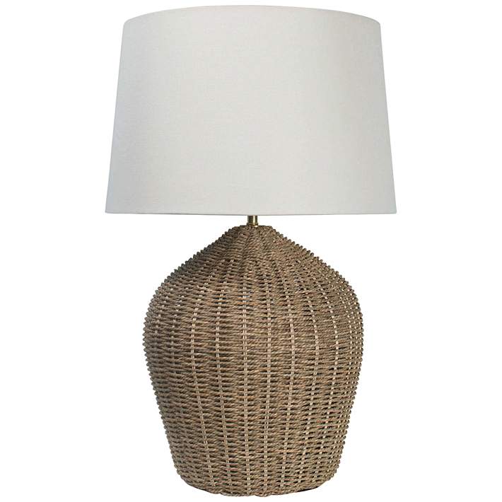 Regina Andrew Design Georgian Natural, Woven Rattan Table Lamp