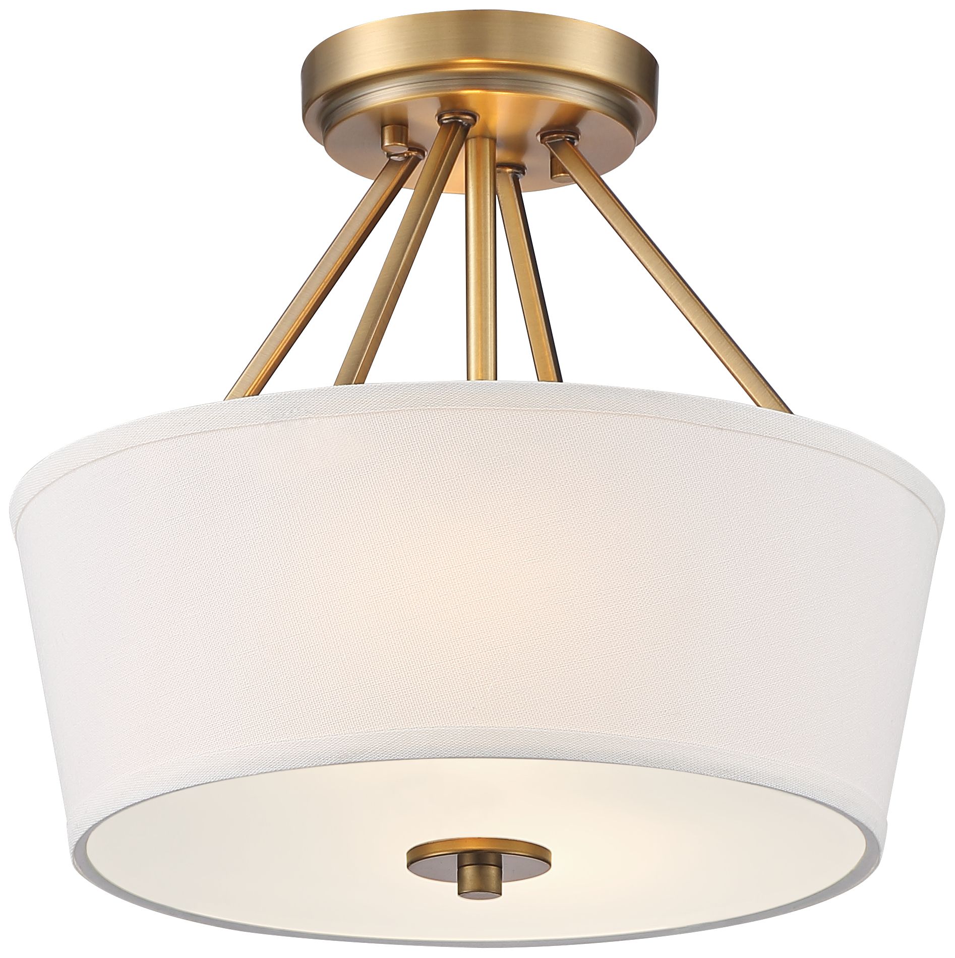Stiffel 13" Wide Conner Warm Brass Drum Ceiling Light 86W72 Lamps Plus