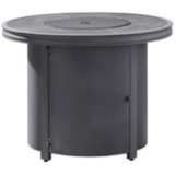 Davenport 32 3/4&quot; Wide Gray Round Outdoor Fire Pit Table