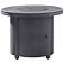 Davenport 32 3/4" Wide Gray Round Outdoor Fire Pit Table
