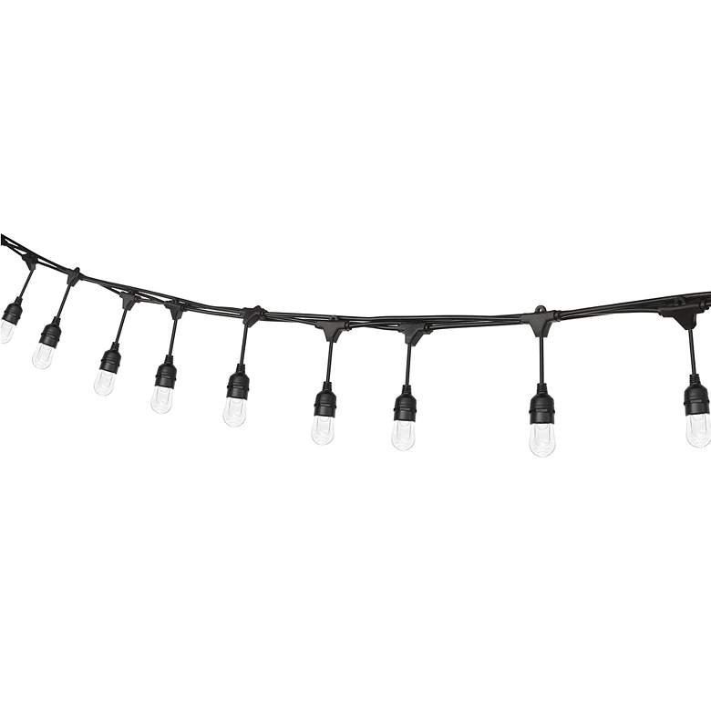 24-Light Water Droplets Black Outdoor LED String Light Set