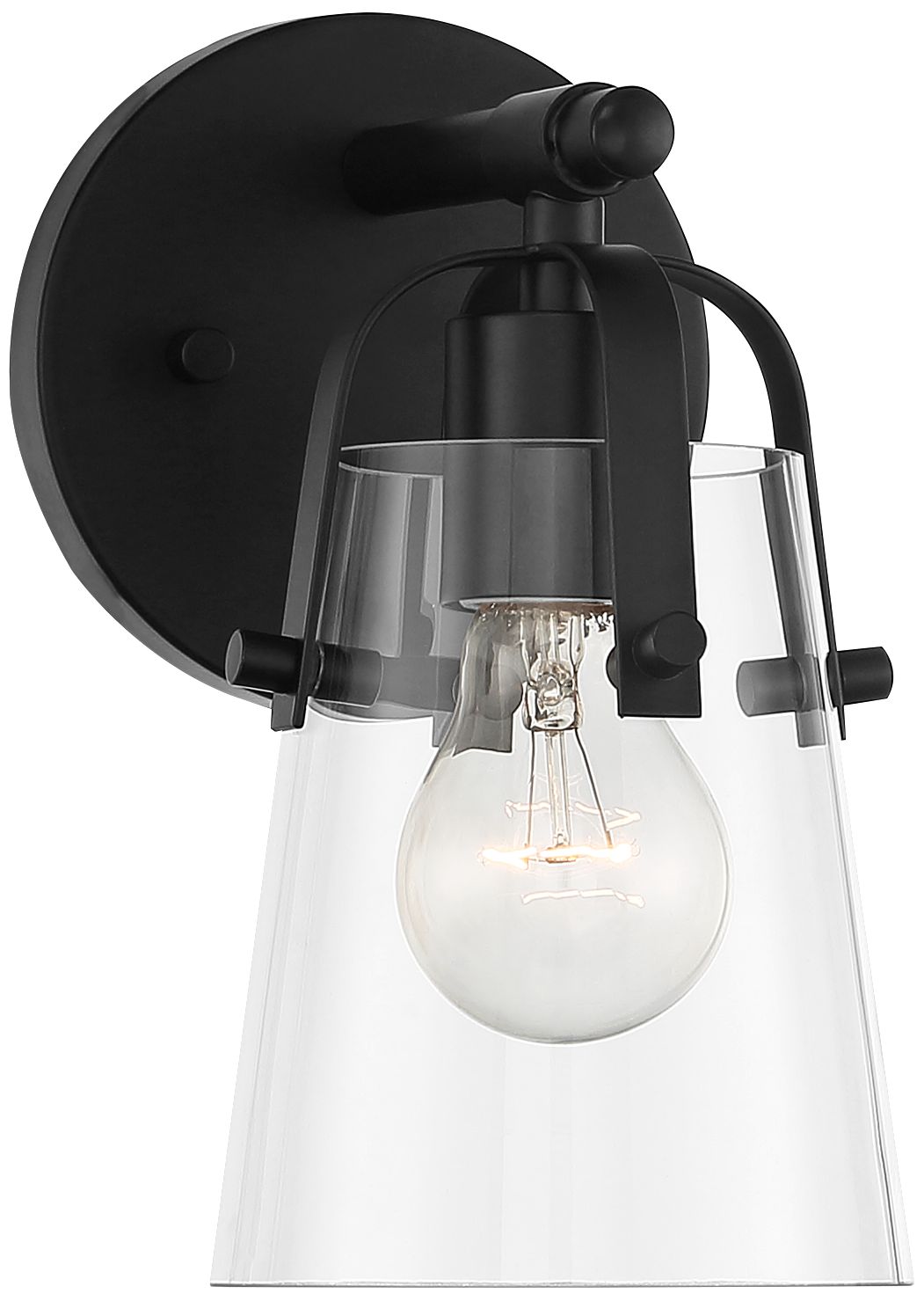 Possini Euro Indira 9" High Black Metal Wall Sconce