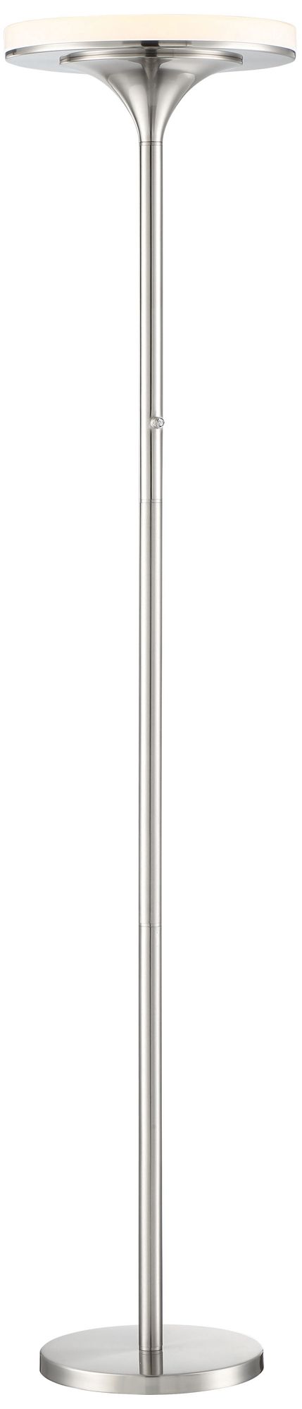 George Kovacs U.h.o. 70" Led Disc Modern Nickel Torchiere Floor Lamp