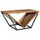 Rafters 29" Wide Natural Wood and Iron Cocktail Table