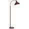 Dijon Rust Adjustable Arc Floor Lamp with Weight Base