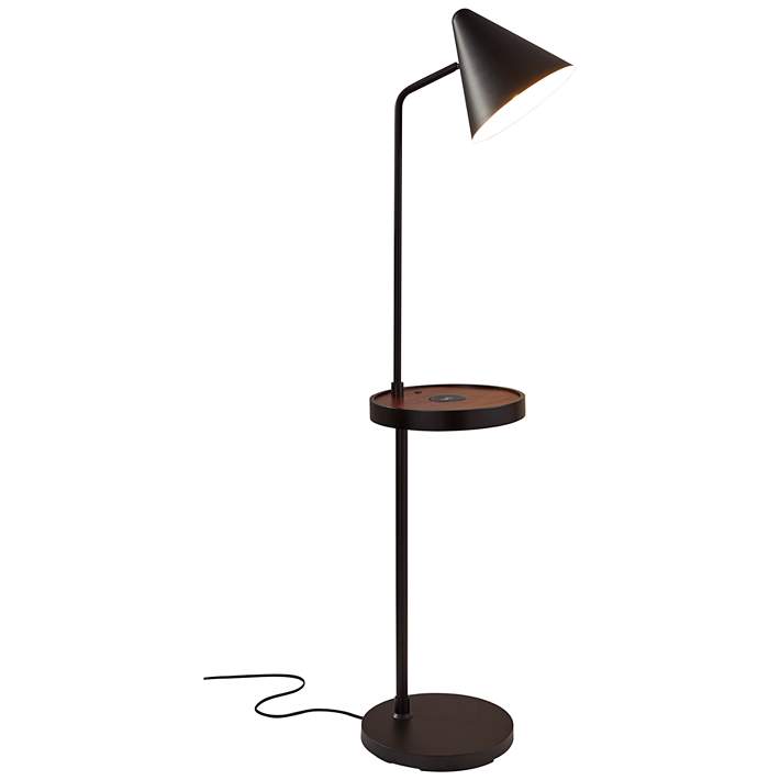 Oliver Black Wireless Charging Usb Tray, Adesso Qi Shelf Charging Floor Lamp