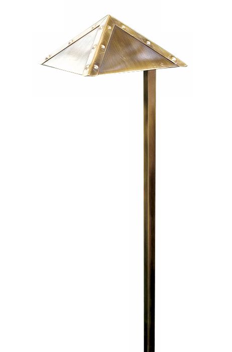 Dabmar Antique Brass Pyramid Landscape Path Light