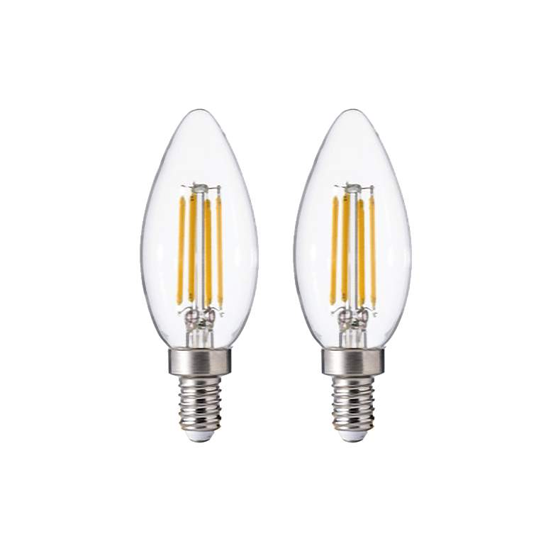 60W Equivalent Clear 5W 12 Volt LED Non-Dimmable E12 2-Pack