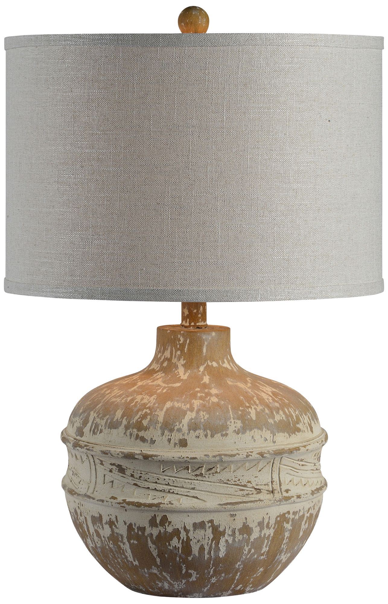Forty West Tupelo Distressed Cream Table Lamp