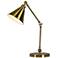 Faith Antique Brass Adjustable Metal Desk Lamp