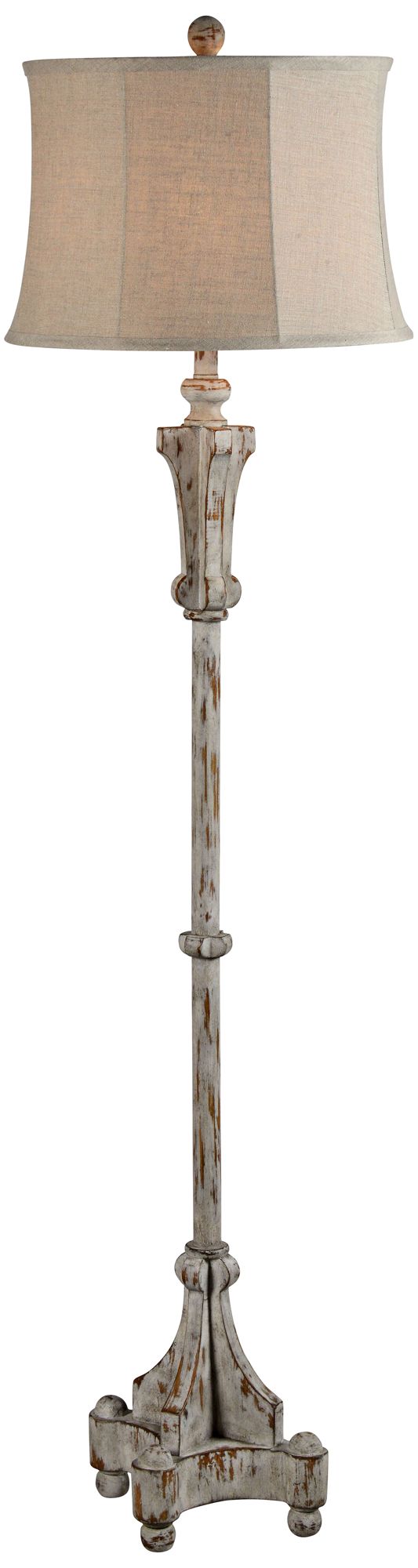 Jack Distressed Light Gray Traditional Floor Lamp 87K21 Lamps Plus