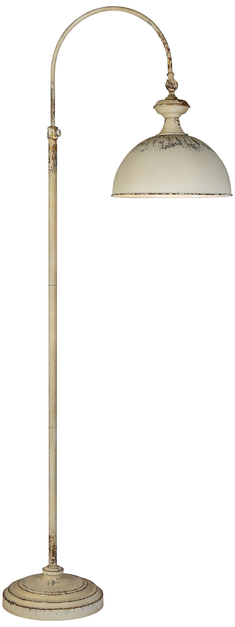 Roger Cottage White Adjustable Floor Lamp