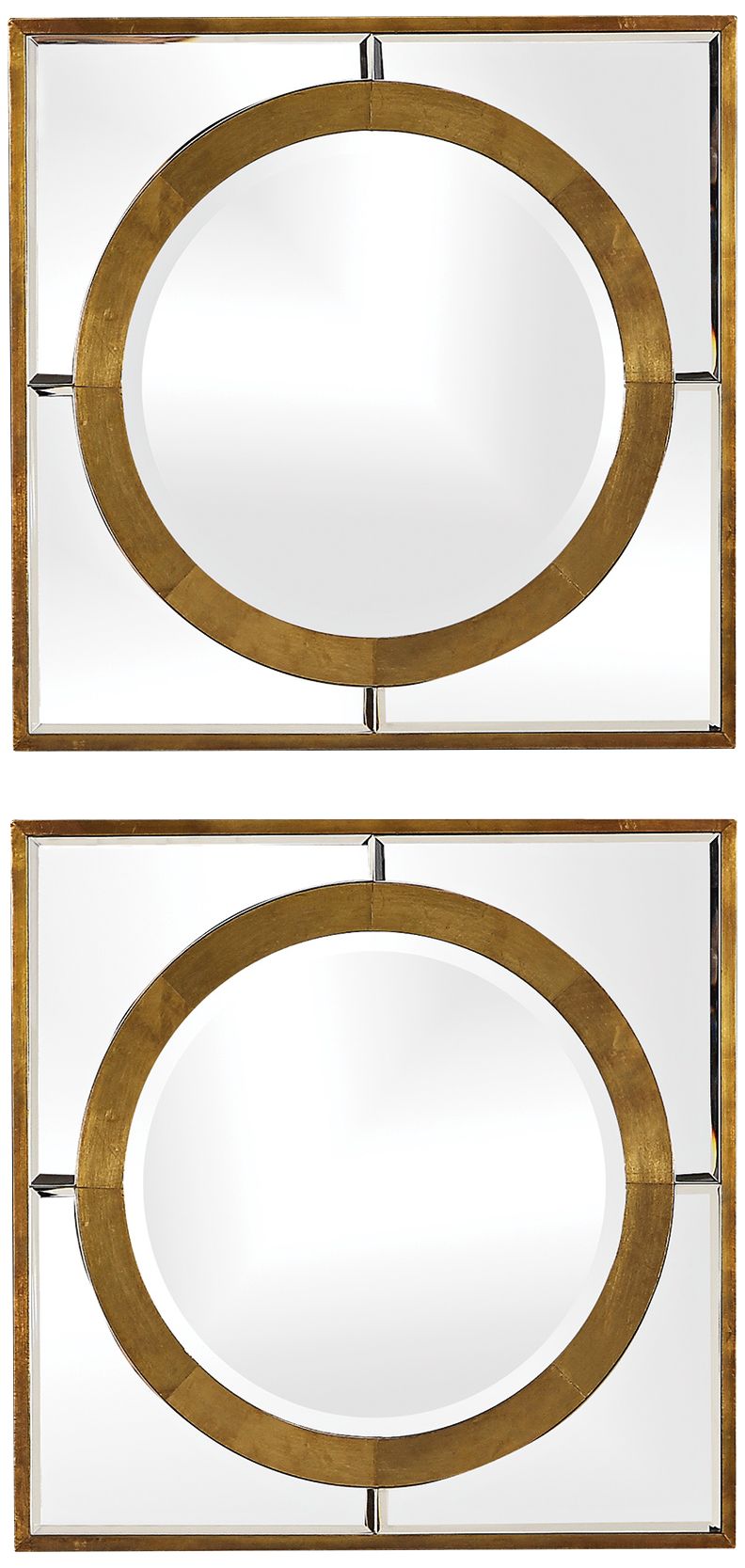 Uttermost Gaza Gold 18 1/4" x 18" Wall Mirrors Set of 2 87M25
