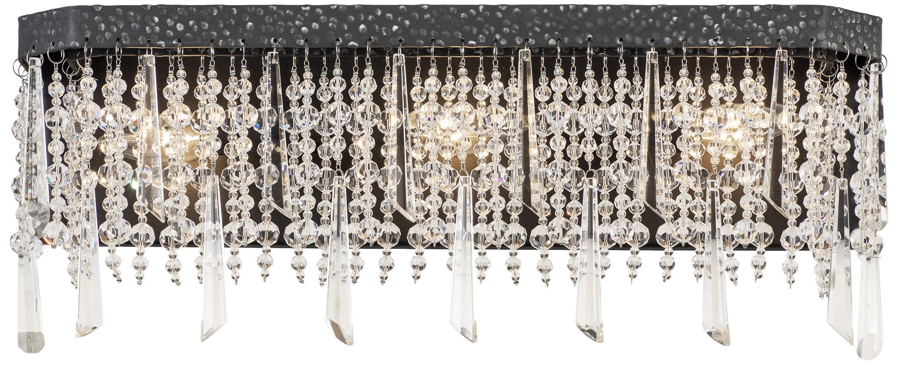 Black, 3 Lights, Crystal, Bathroom Lighting Lamps Plus