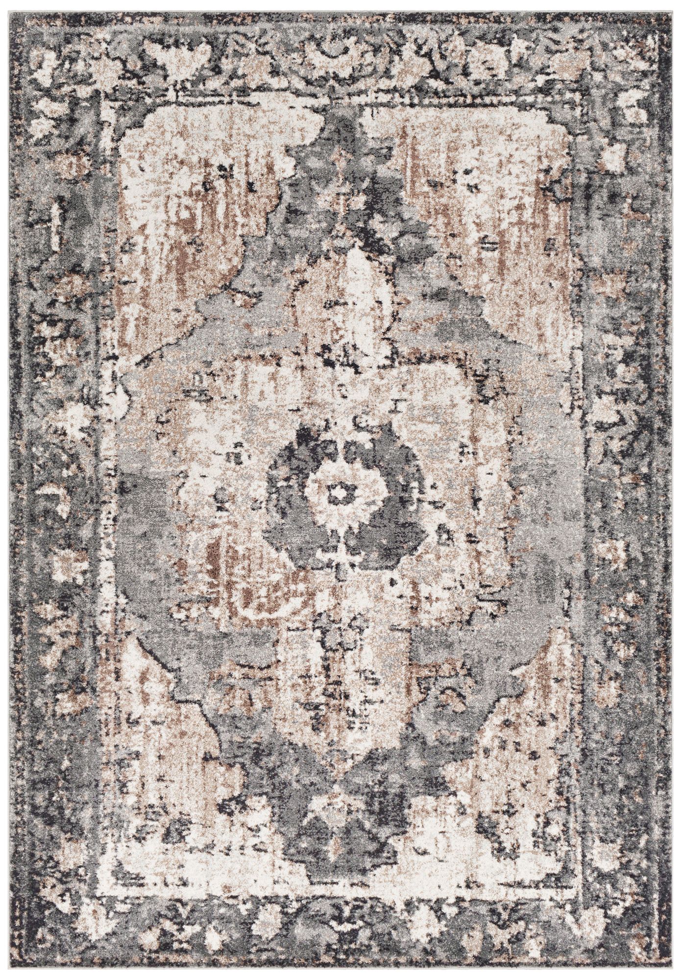 Surya Chelsea CSA-2304 5'x8' Charcoal and Ivory Area Rug