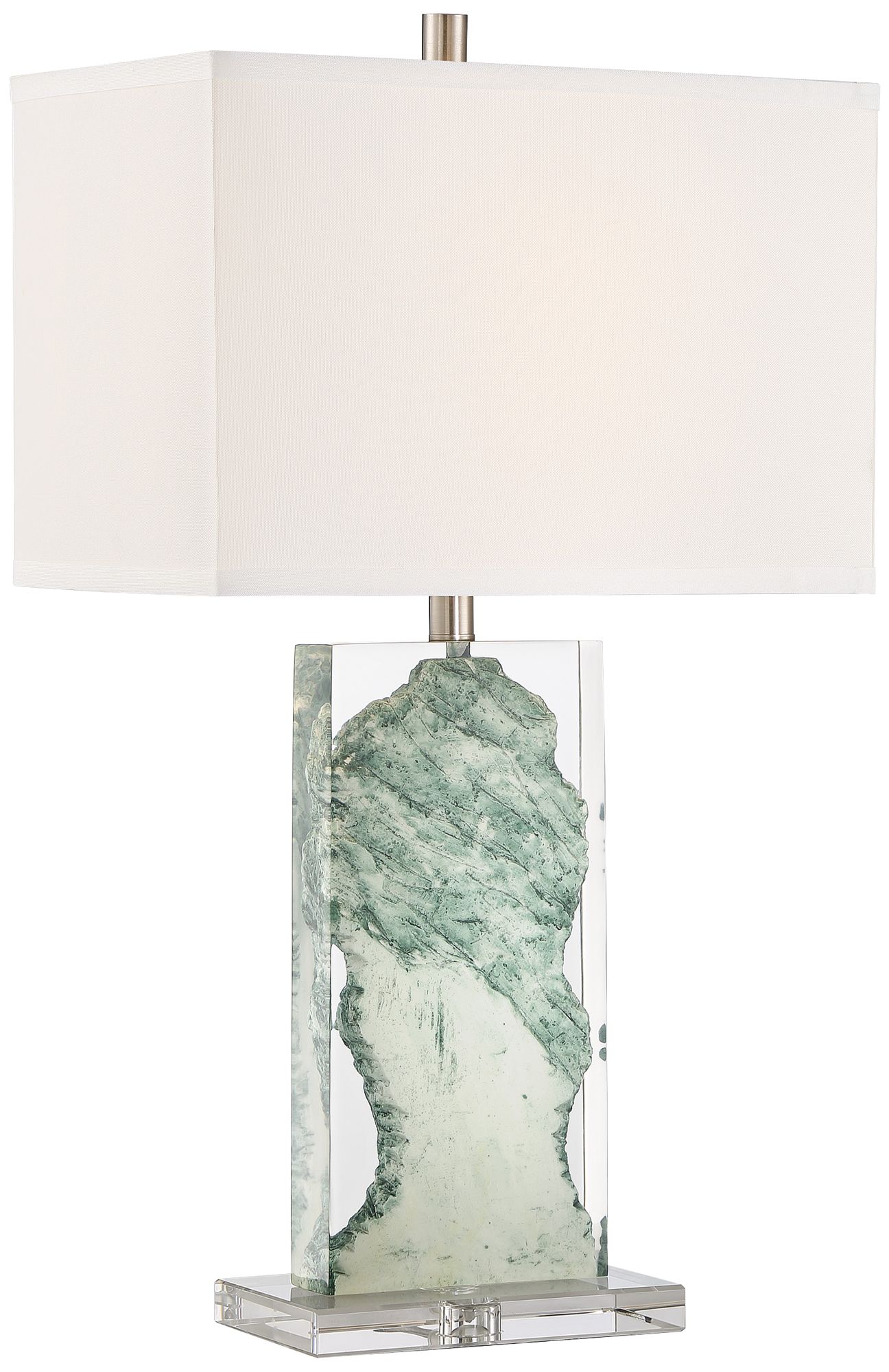 lucite table lamp