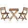Wood Bistro Table and Chairs Set by Teal Island
