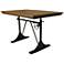 Cooper 48"W Elm Wood and Black Height Adjustable Table/Desk