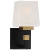 Possini Euro Beauregard 10&quot; High Black and Gold Wall Sconce