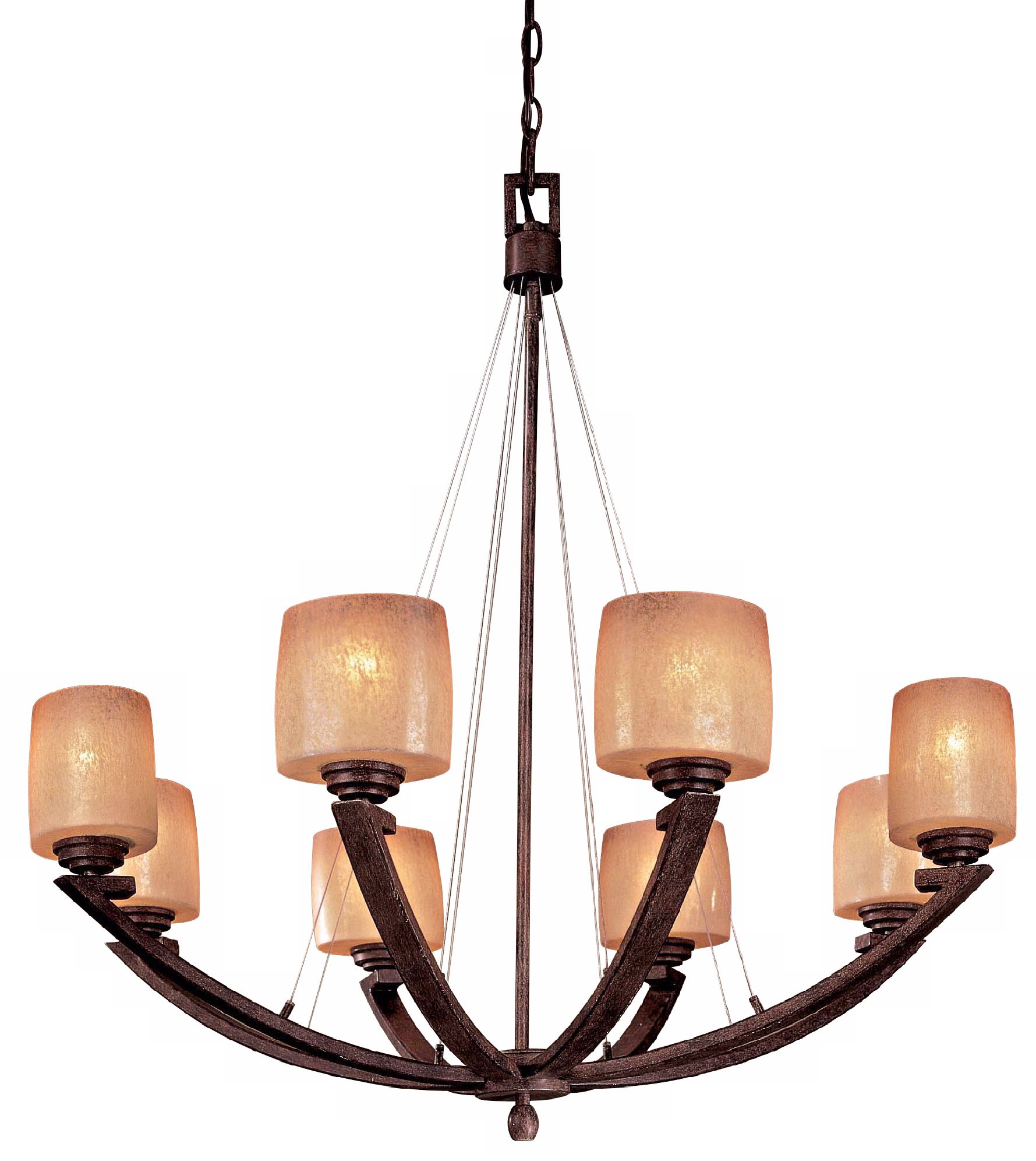Raiden Collection 34" Wide Eight Light Chandelier