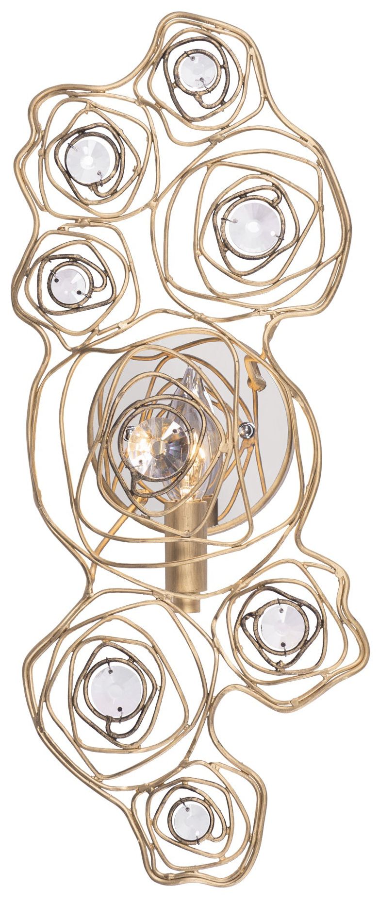 Varaluz Ethereal Rose 1-lt Sconce - Havana Gold Ombre/polished Stainless Accents