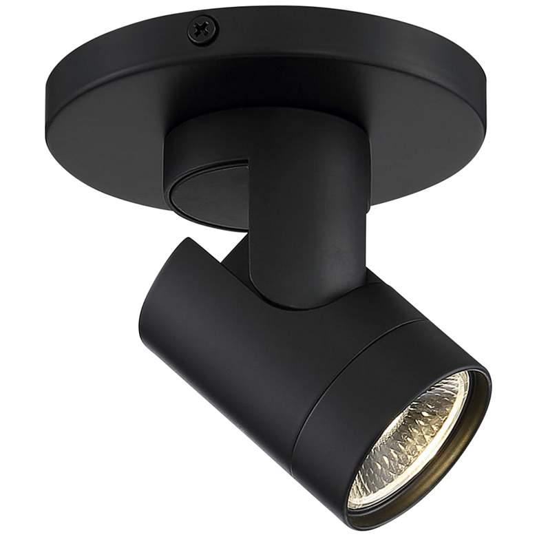 Image 1 Satco Barrel Black LED Monopoint Track Ceiling Spot Light