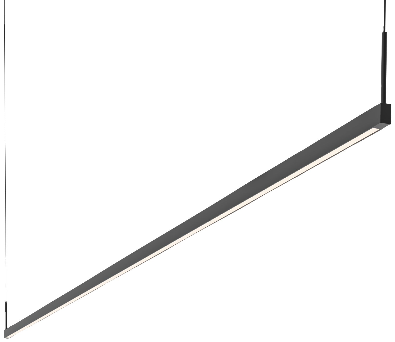 Sonneman Thin-line 96" Wide Black 2-sided Led Island Pendant