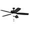 60" Colony Super Max Plus Black Damp Rated LED Ceiling Fan