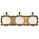 Carlyn 26" Wide Gold and Black Modern Luxe 3-Light Bath Light