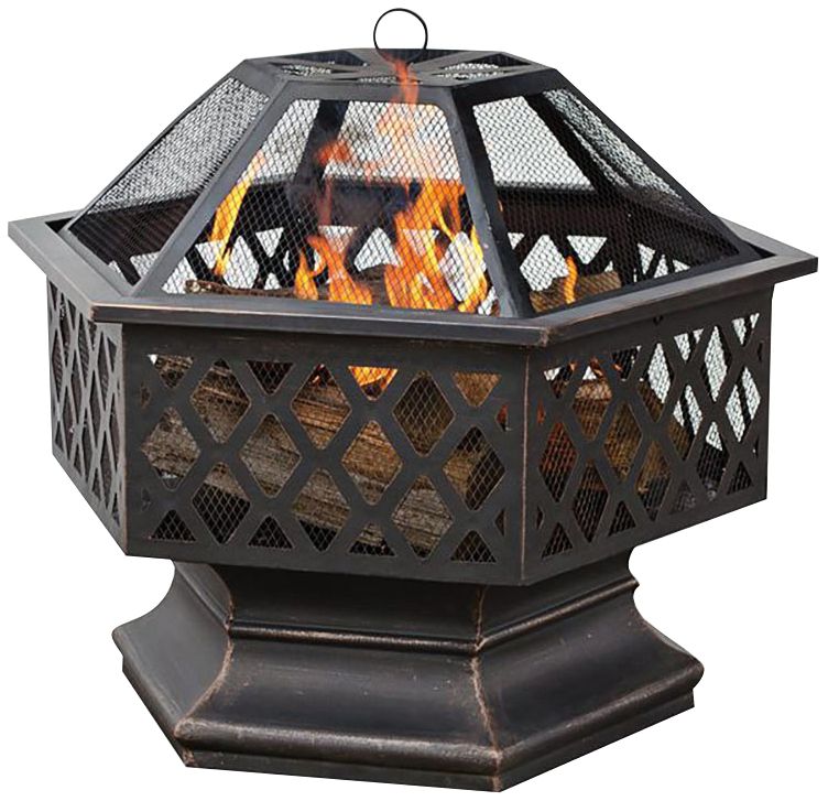 Dreyden 27 1/4" Wide Oil Rubbed Bronze Wood Burning Outdoor Fire Pit