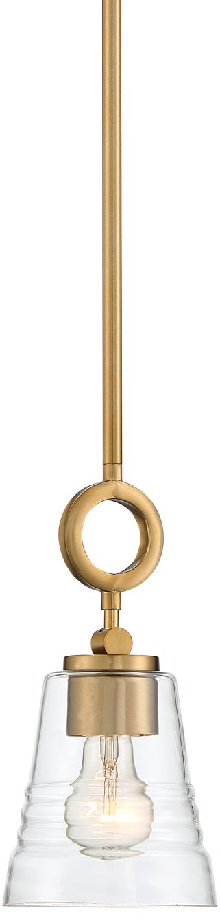 Stiffel Mastico 5 1/4" Wide Warm Brass Mini Pendant Light