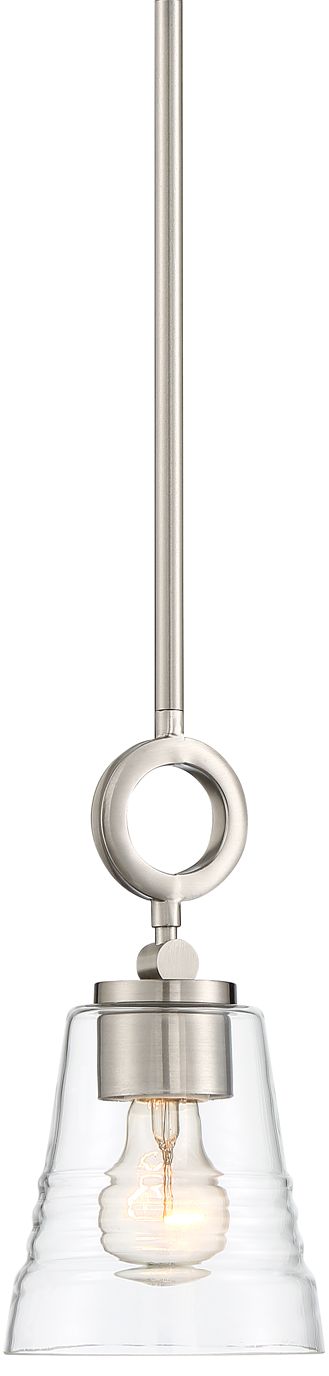 Stiffel 5 1/4" Wide Mastico Brushed Nickel Mini Pendant Light