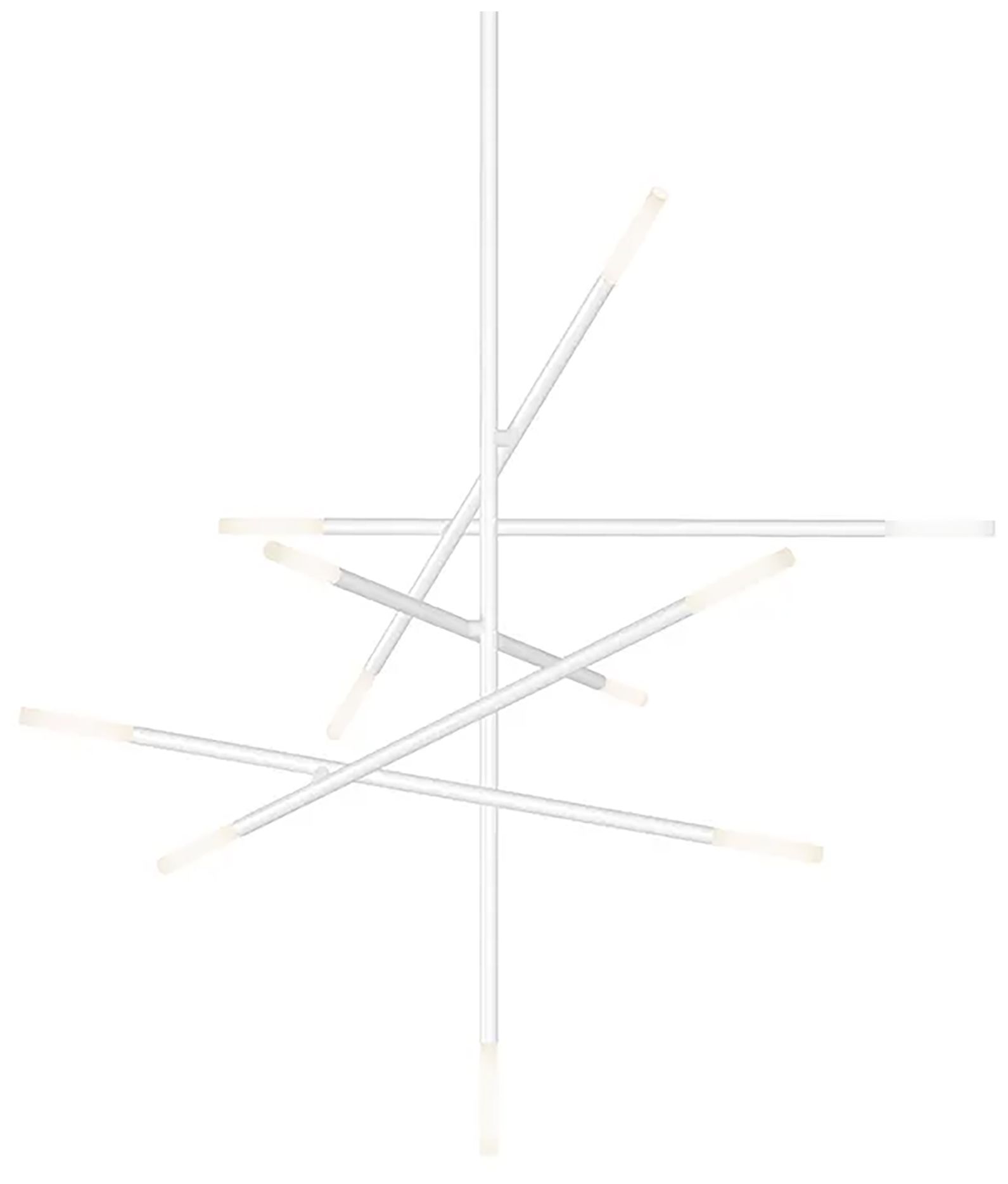 Jax™ 39 1/2"W Satin White 11-Light LED Pendant Light