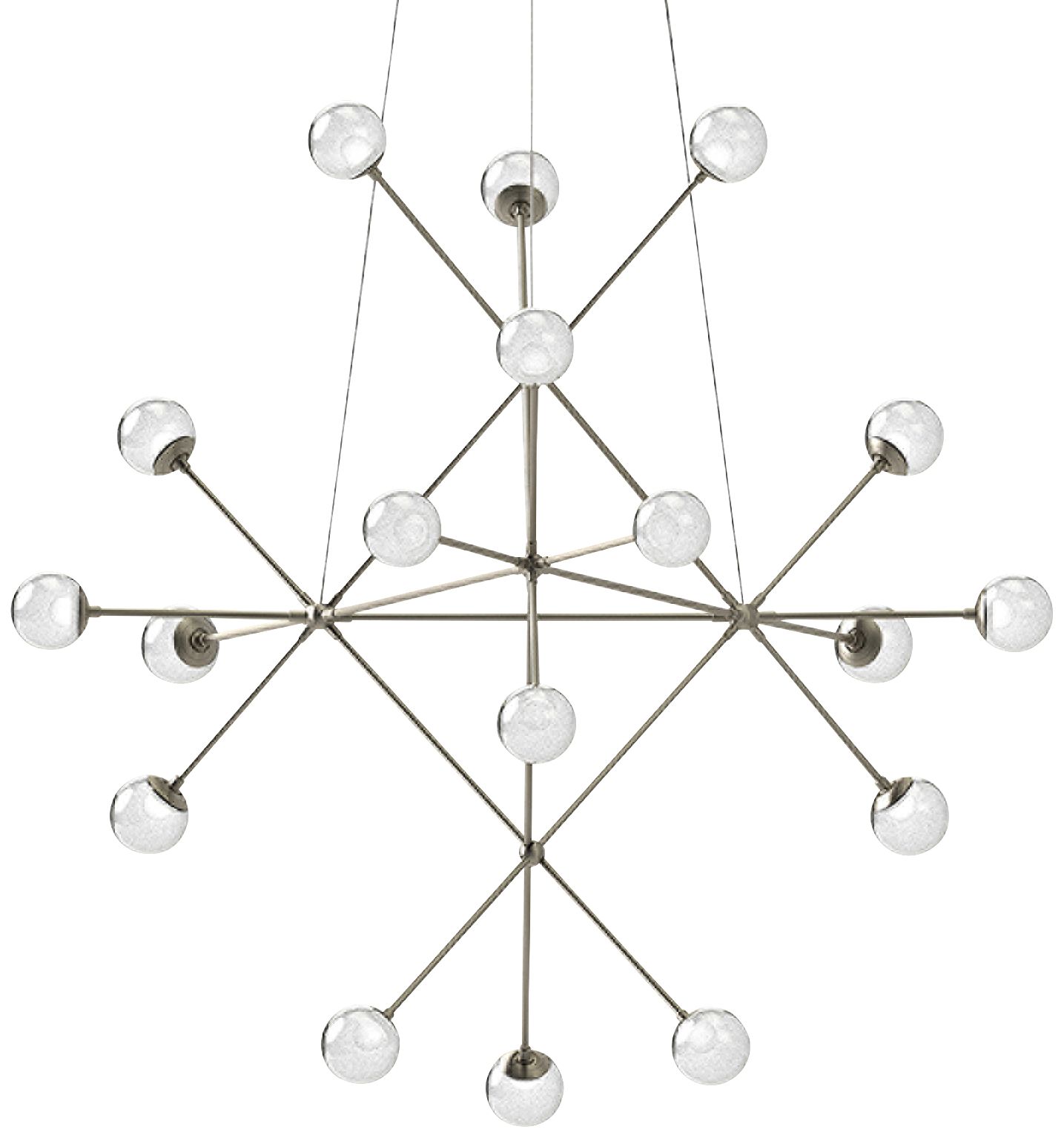 Proton™ 40"W Satin Nickel 18-Light LED Pendant Light