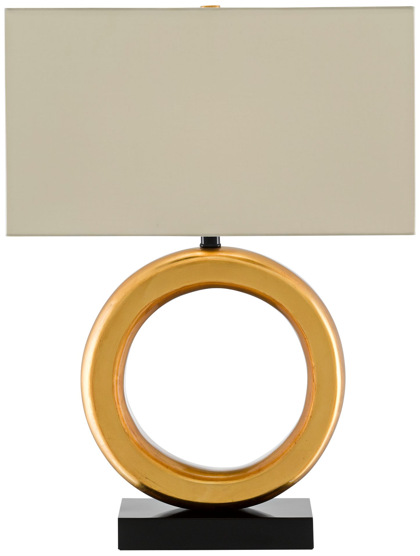 gold circle table lamp