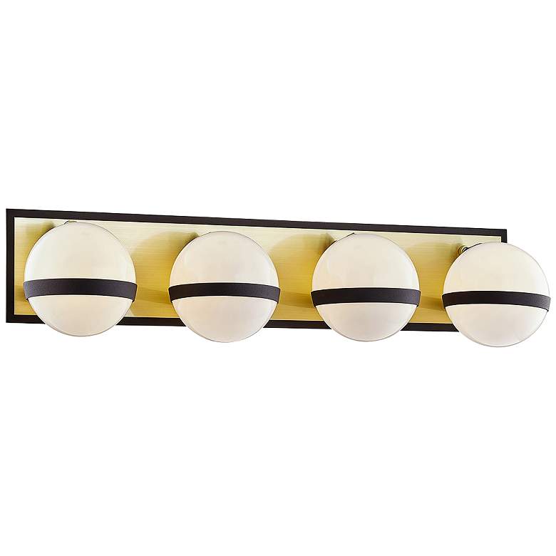 Ace 27&quot; Wide Bronze and Brushed Brass 4-Light Bath Light