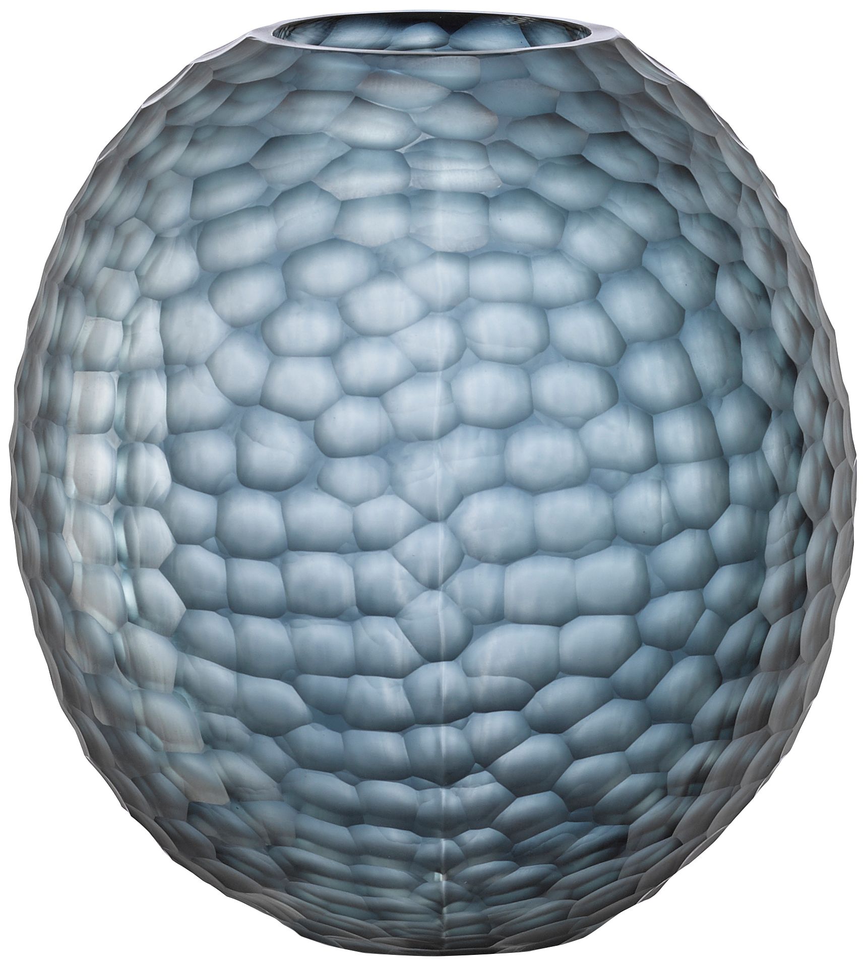 Currey and Company Ionian Ocean Blue 13 3/4" Wide Glass Vase