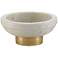 Currey and Company Valor White and Brass 3 3/4"H Marble Bowl