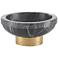 Currey and Company Valor Black and Brass 3 3/4"H Marble Bowl