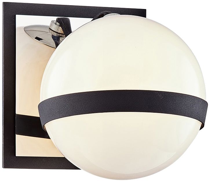 Ace 5 1/2" High Carbide Black and Nickel Wall Sconce