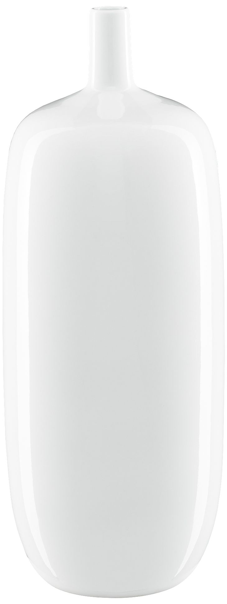 Imperial White 18 3/4" High Bottle Porcelain Decorative Vase